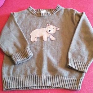 Dark green bear sweater